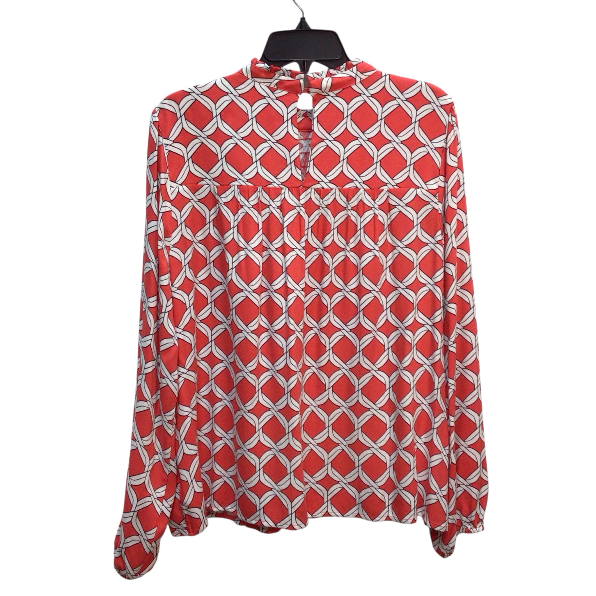 Crown & Ivy Coral Long Sleeve Top Size L