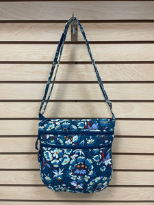 Vera Bradley Floral Shoulder Bag Blue