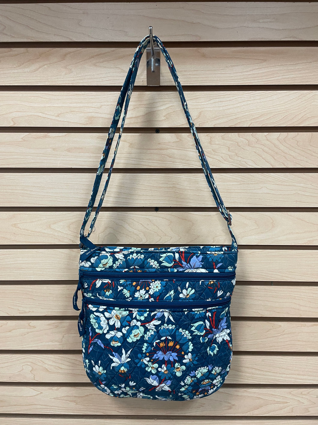 Vera Bradley Floral Shoulder Bag Blue