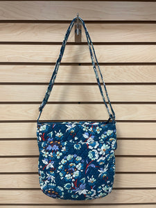 Vera Bradley Floral Shoulder Bag Blue