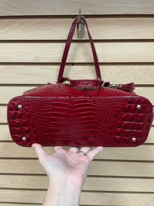 Brahmin Leather Medium Asher Shoulder Bag Red