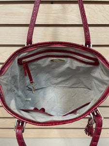 Brahmin Leather Medium Asher Shoulder Bag Red