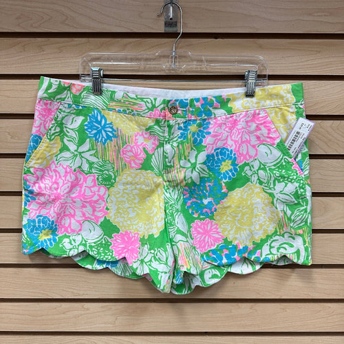 Lilly Pulitzer Buttercup Shorts Hibiscus Stroll - Size 16
