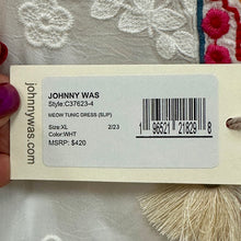 Load image into Gallery viewer, Johnny Was Meow Tunic Long Sleeve (Slip) Dress White Size X-Large