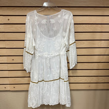 Load image into Gallery viewer, Johnny Was Meow Tunic Long Sleeve (Slip) Dress White Size X-Large