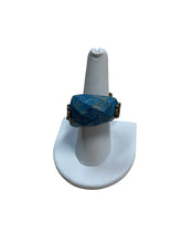 Load image into Gallery viewer, Barse Ring Size 8 Blue And Gold