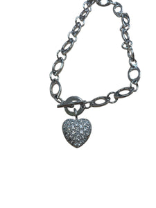 Sterling Silver Heart Bracelet