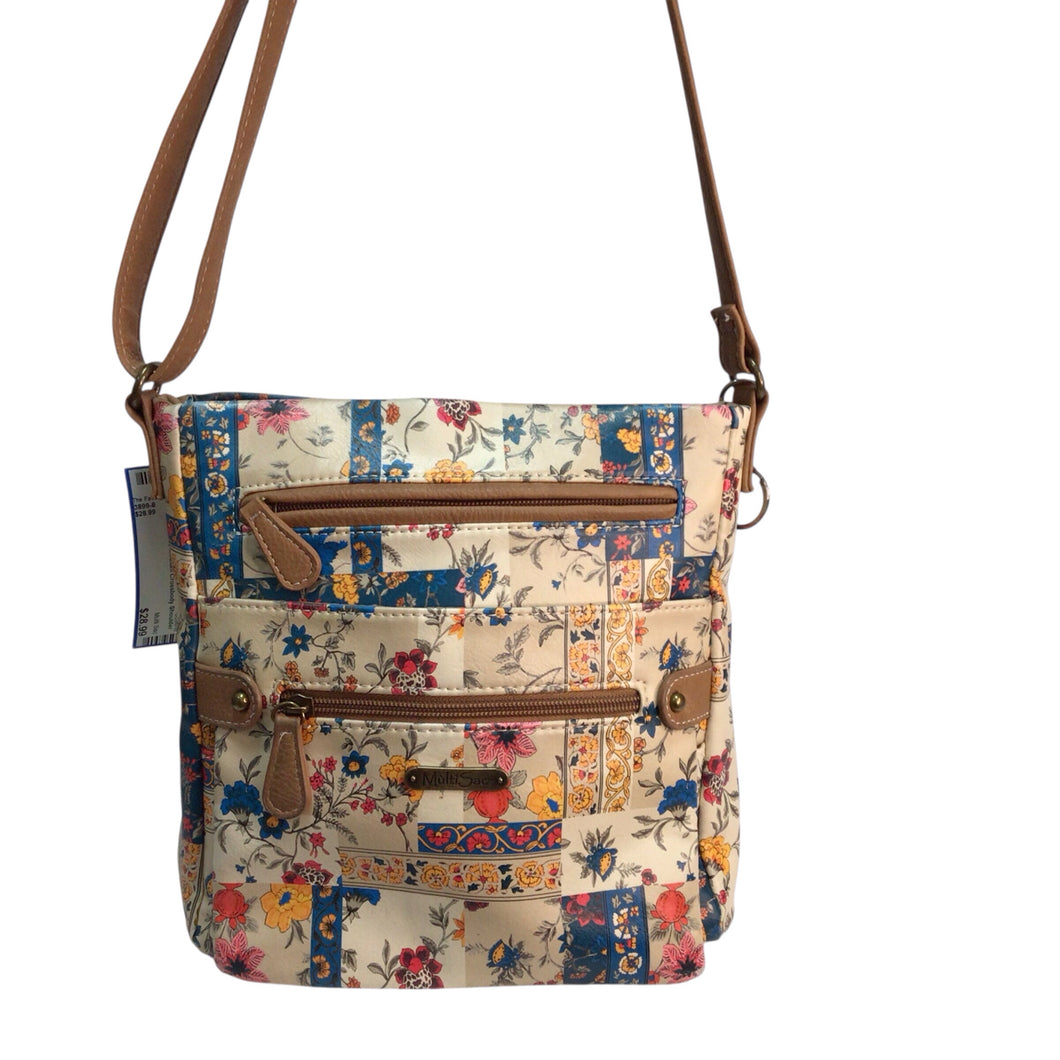 Multi Sac Medium Crossbody Shoulder Bag Flowers