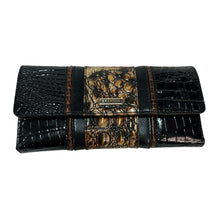 Load image into Gallery viewer, Brahmin Veronica Kairos Black Croc Embossed Leather Wallet