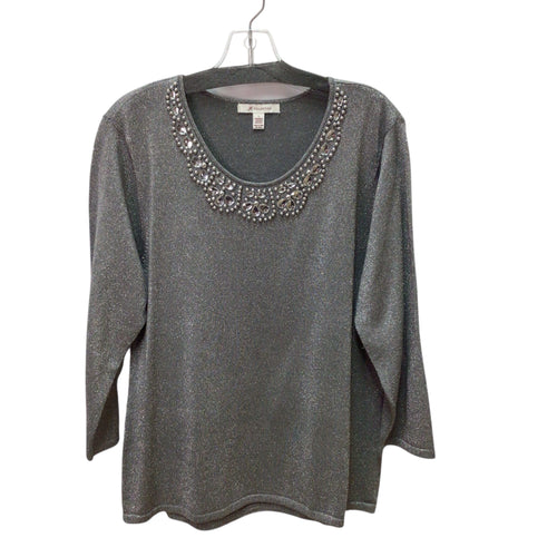 JM Collection Long Sleeve Top Size L
