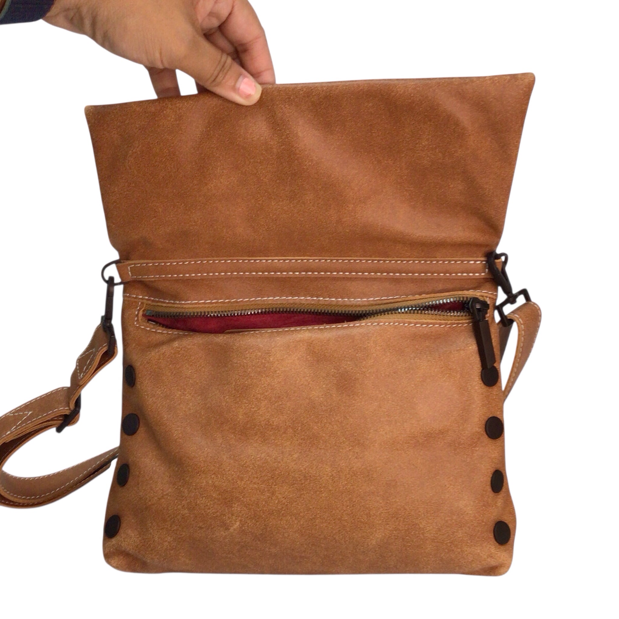 Hammitt Crossbody Clutch Leather Shoulder Bag Light Brown