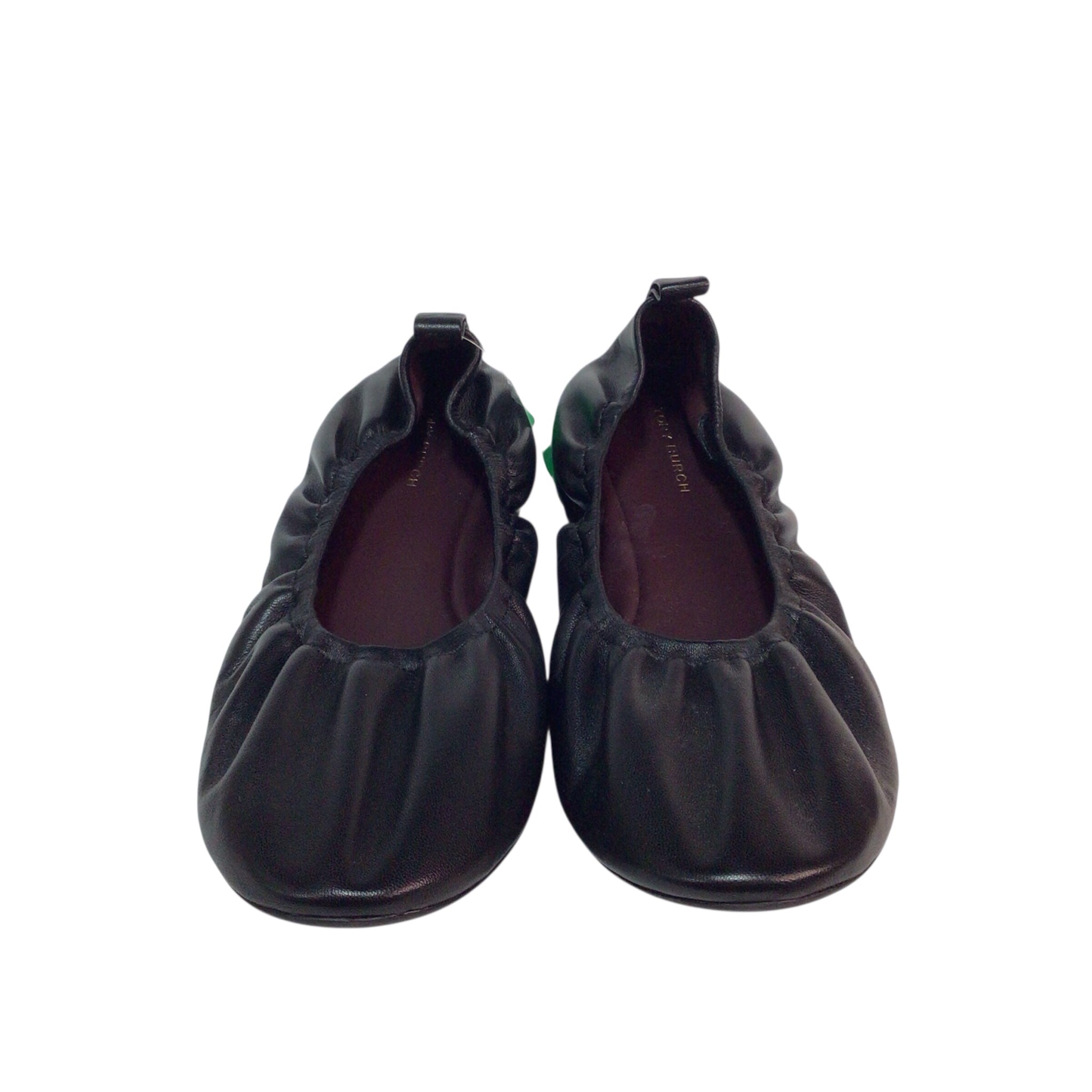 Tory Burch Eddie Black Leather Ballet Flats Size 7.5