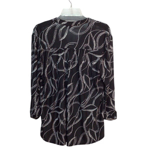 Ava & Grace Black and White Long Sleeve Top Size L