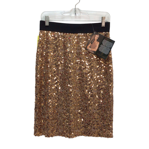 Iman Long Gold Skirt Size S NWT