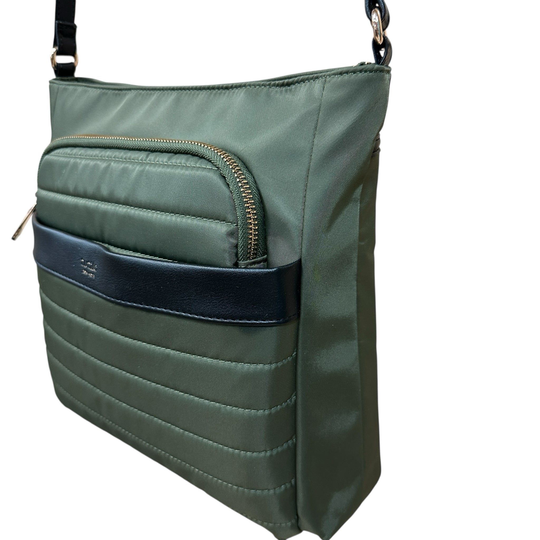 Tutilo New York Olive Green Nylon Crossbody Bag