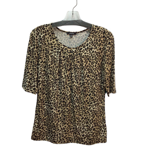 Premise Leopard Print Short Sleeve Top Size M