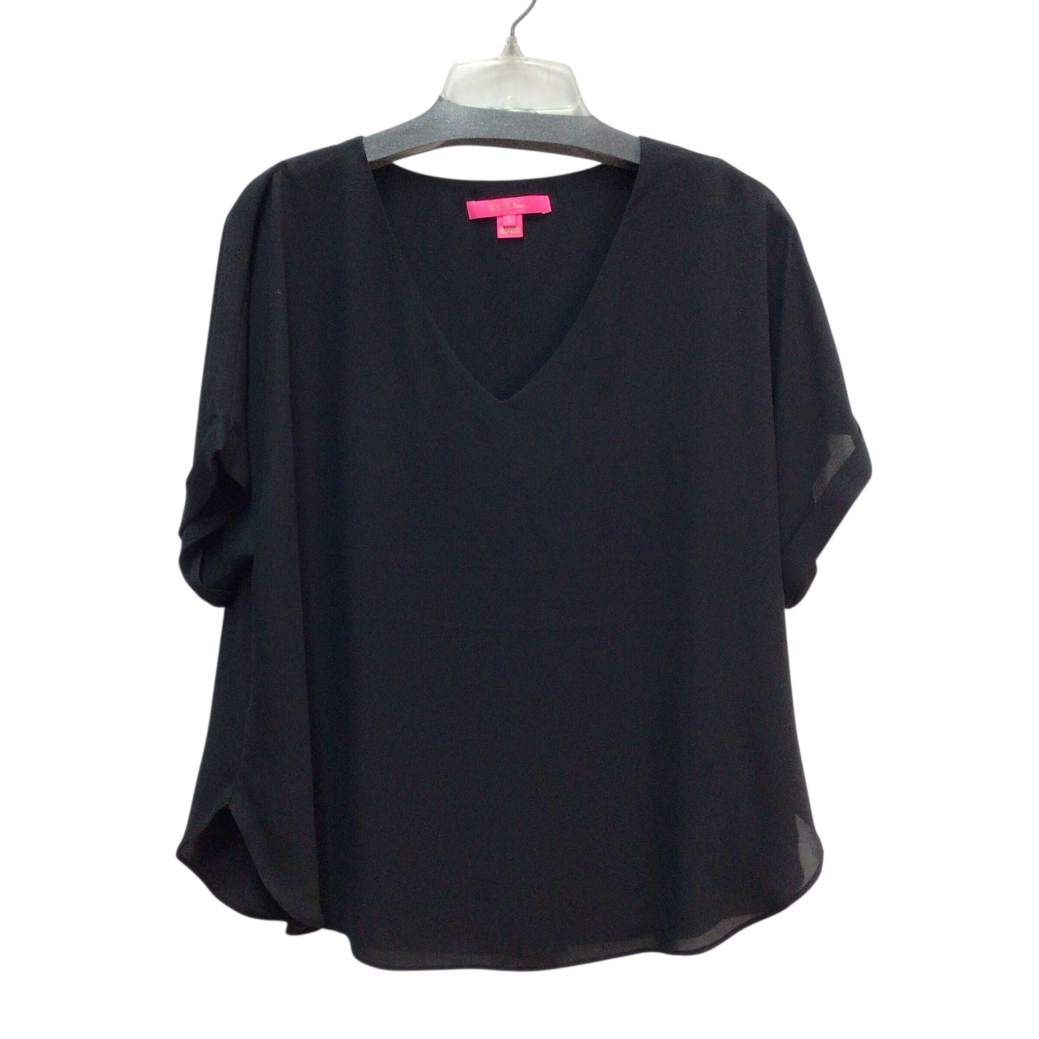 Lilly Pulitzer Black Short Sleeve Top Size S