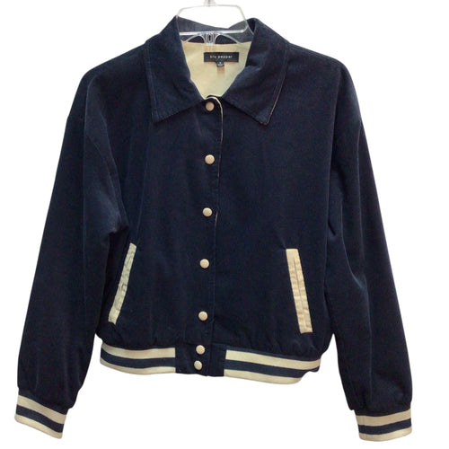 Blu Pepper Courderoy Button Up Letterman Jacket Size S