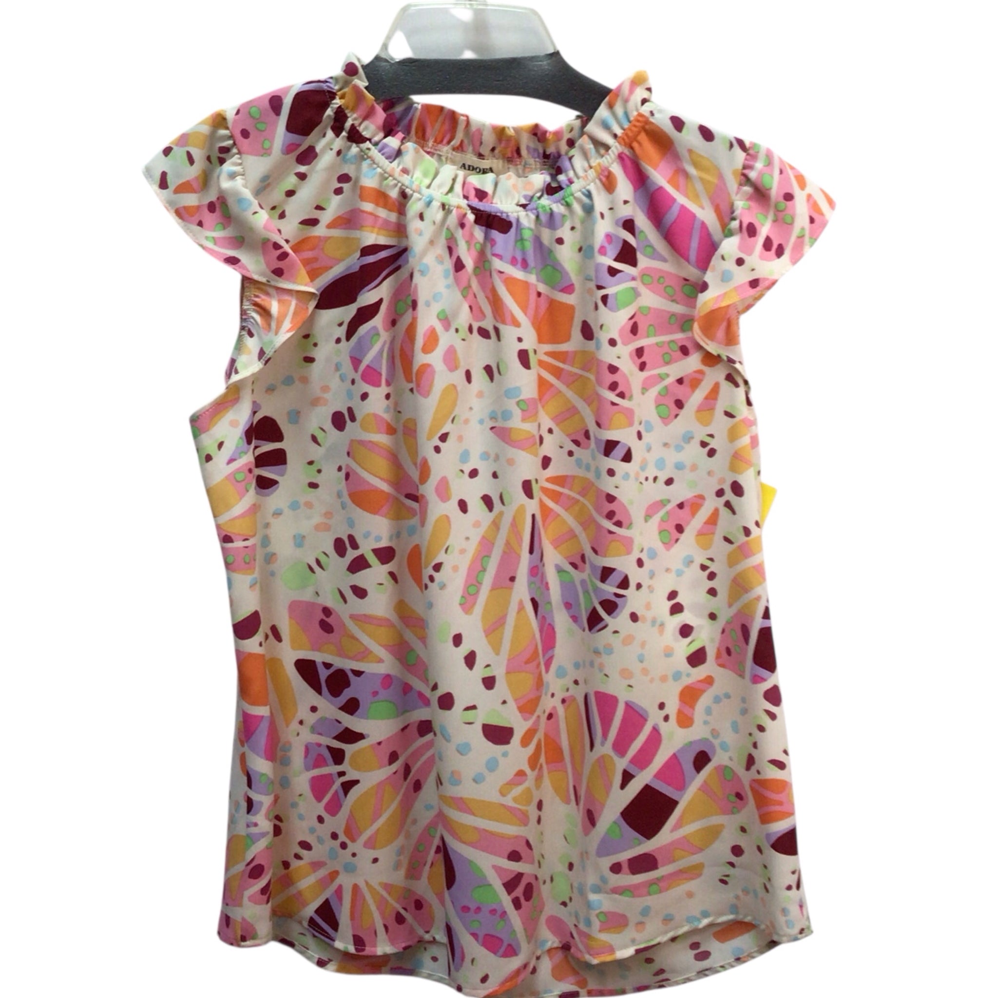 Adora Pink/Purple Short Sleeve Top Size Small