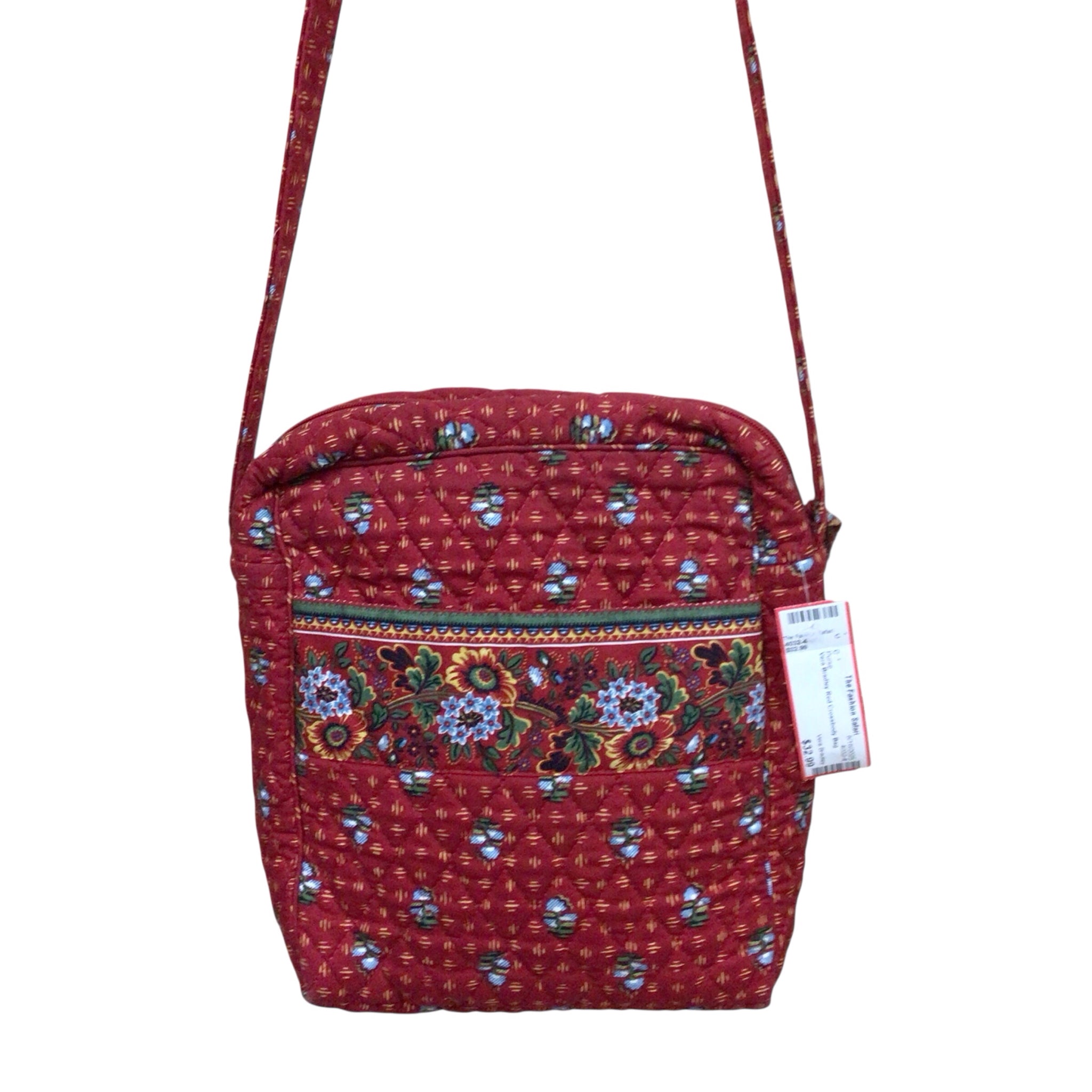 Vera Bradley Red Multicolor Medium Crossbody Bag