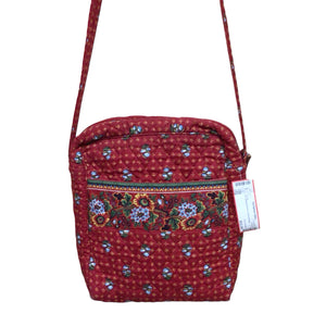 Vera Bradley Red Multicolor Medium Crossbody Bag