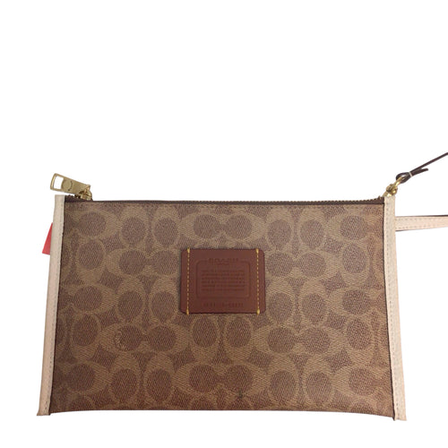 Coach Tan Signature Wristlet