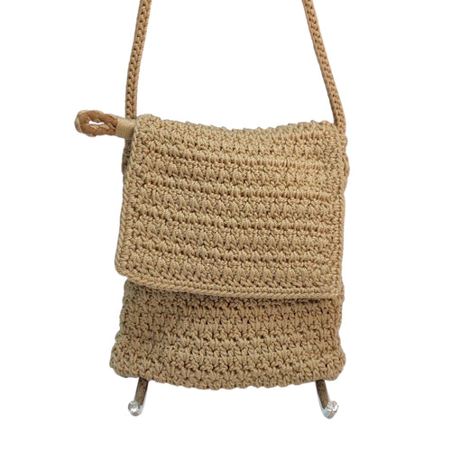 The Sak Crochet Crossbody Bag Tan