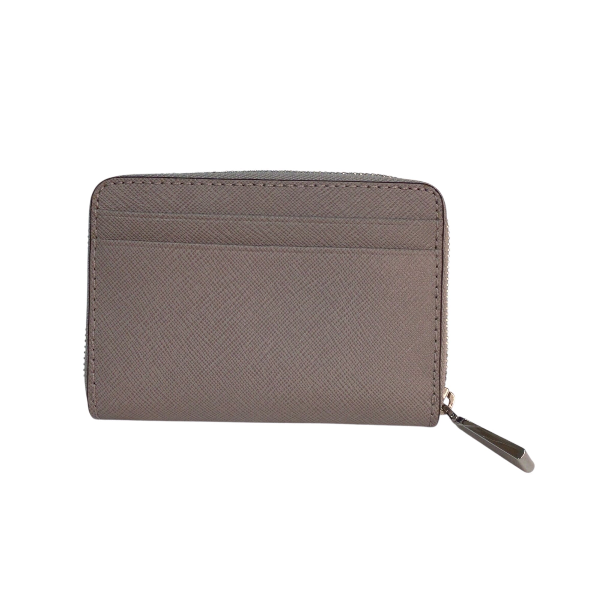 Michael Kors Gray Leather Card Holder Wallet