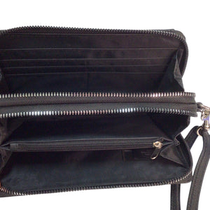Kenneth Cole Reaction Small Black Polyvinyl Crossbody Wallet Bag