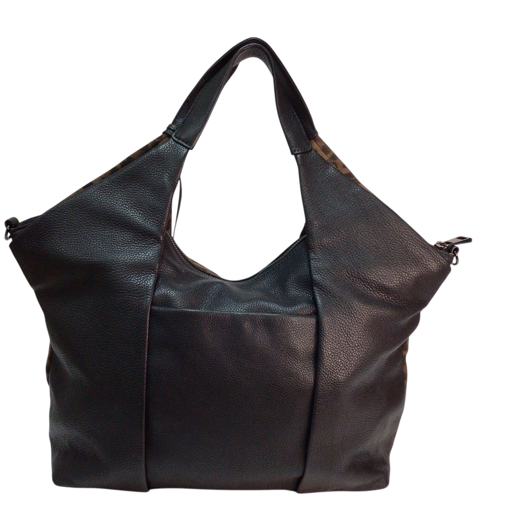 Vince Camuto Leopard Print Large Satchel