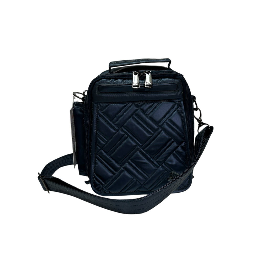 Lug Flapper SE Convertible Crossbody Bag Metallic Indigo Blue NWT