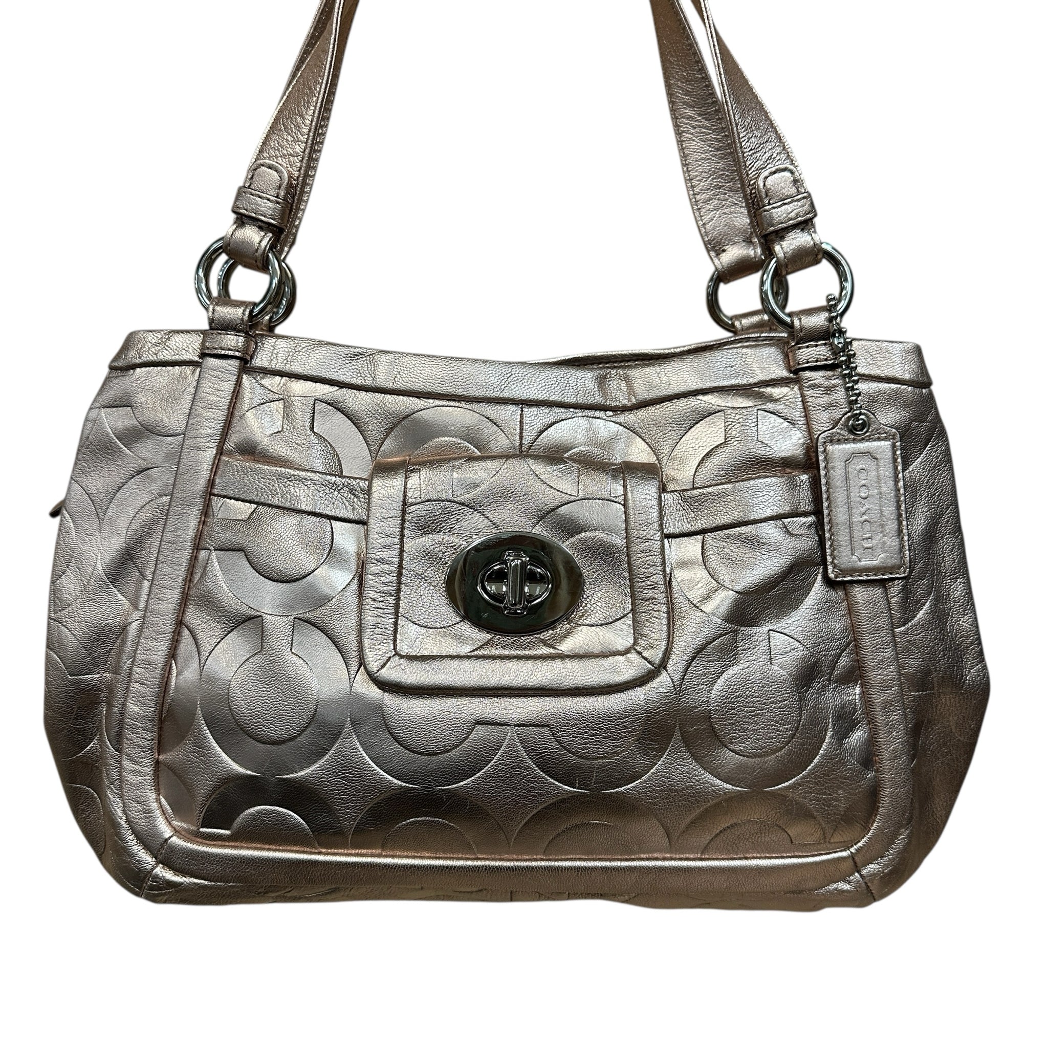 Coach Rose Gold Metallic Shoulder Bag 13608P