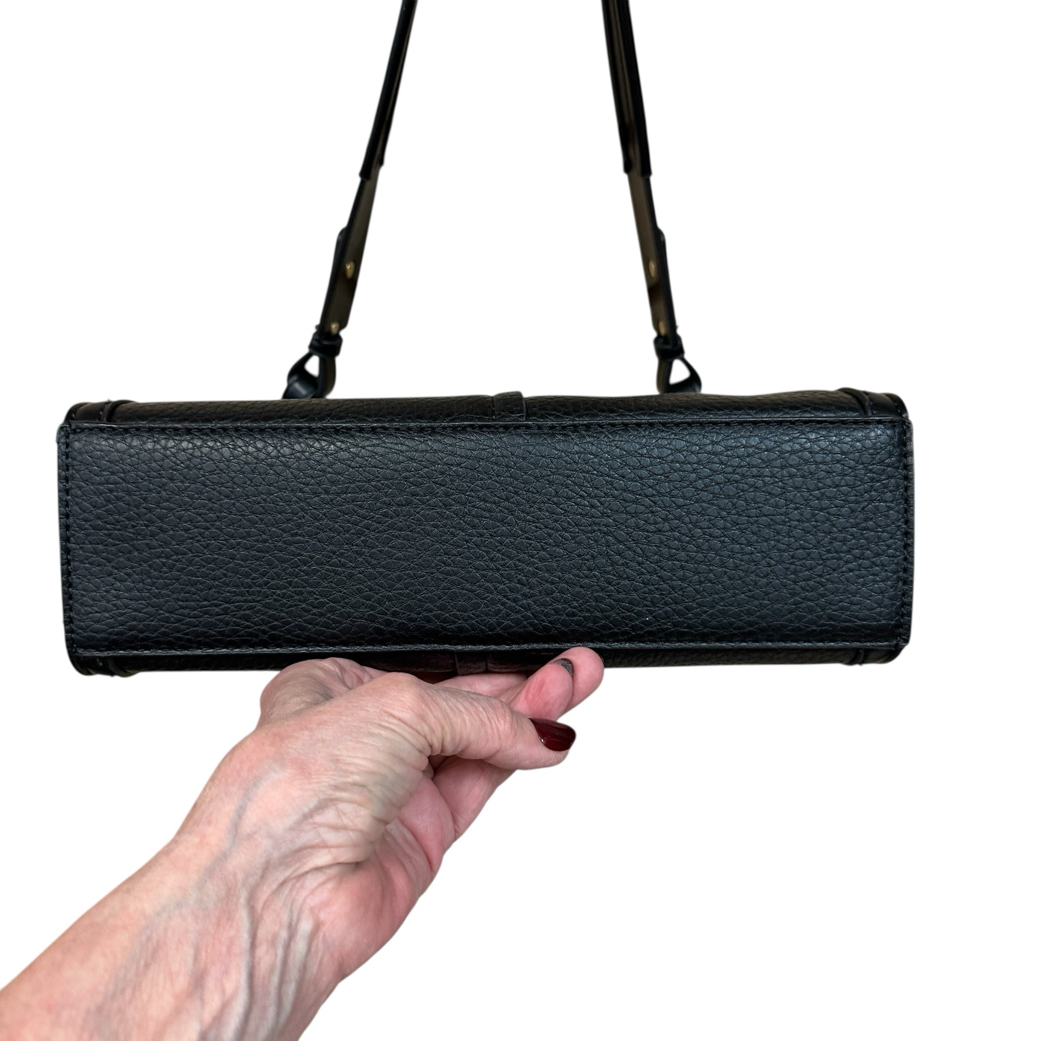 Antik Kraft Black Vegan Leather Shoulder Bag