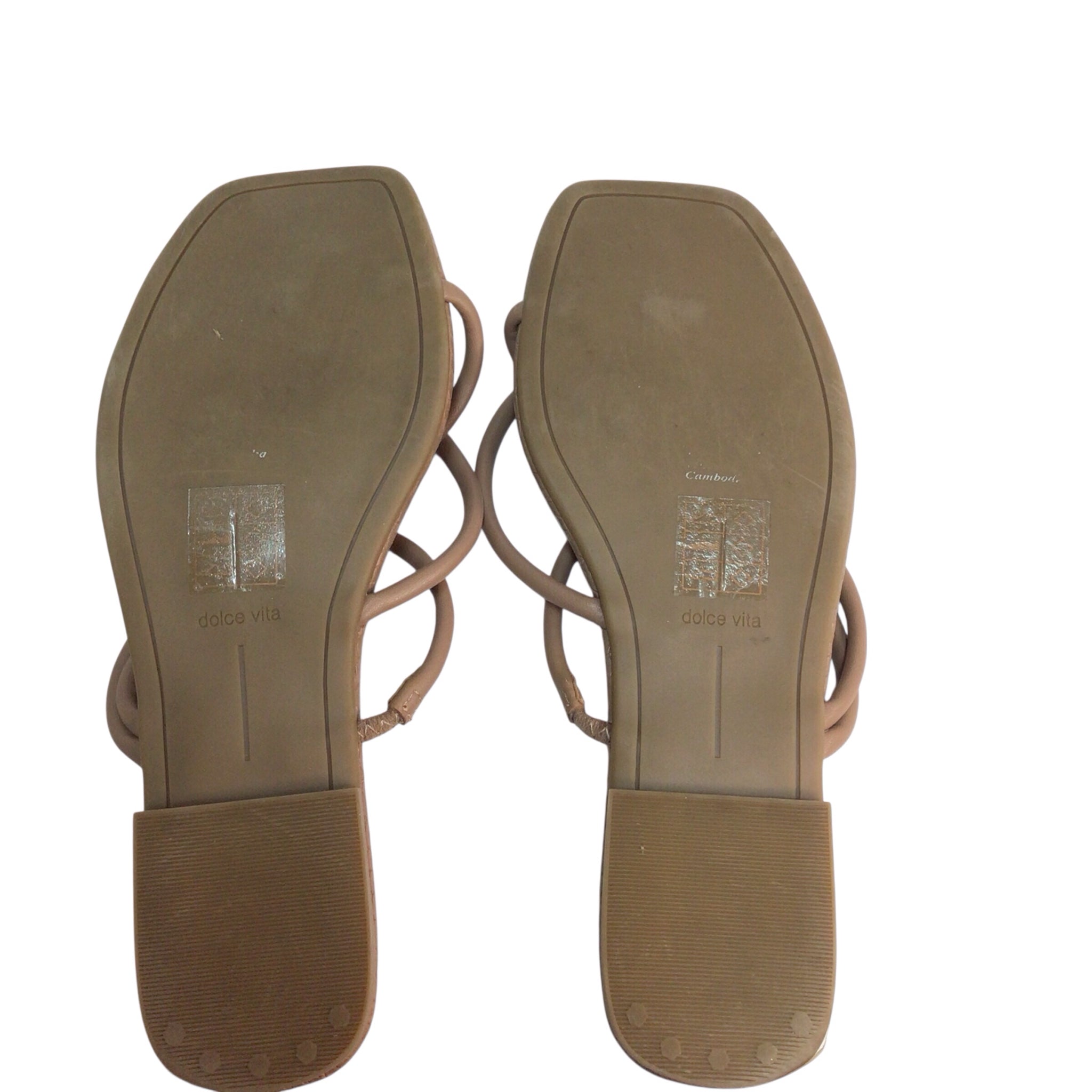 Dolce Vita Leanna Slide Sandals Tan Size 7.5