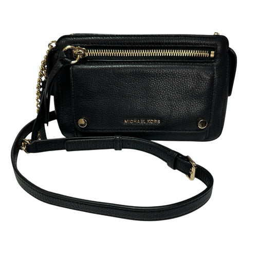 MICHAEL Michael Kors Mitchell Small Leather Crossbody Bag Black
