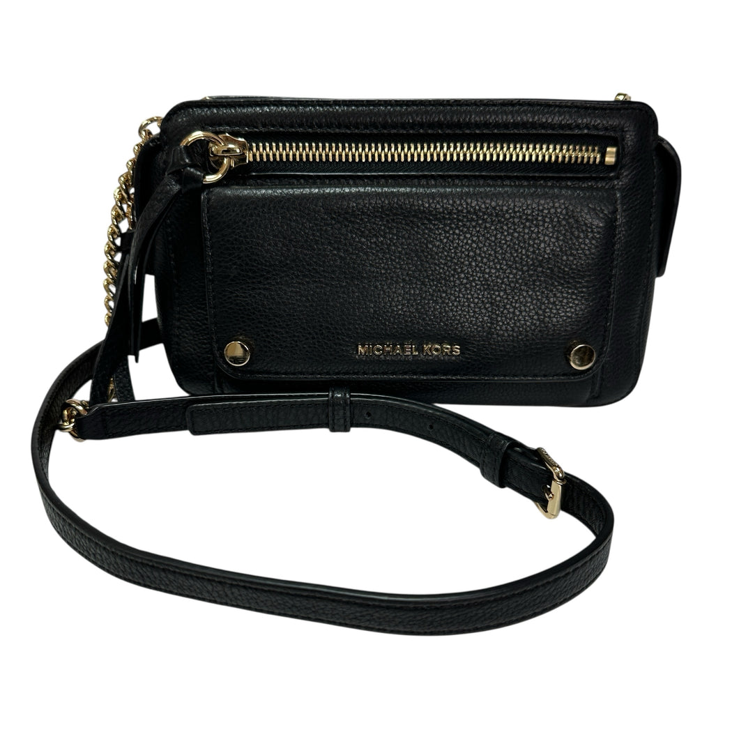 MICHAEL Michael Kors Mitchell Small Leather Crossbody Bag Black