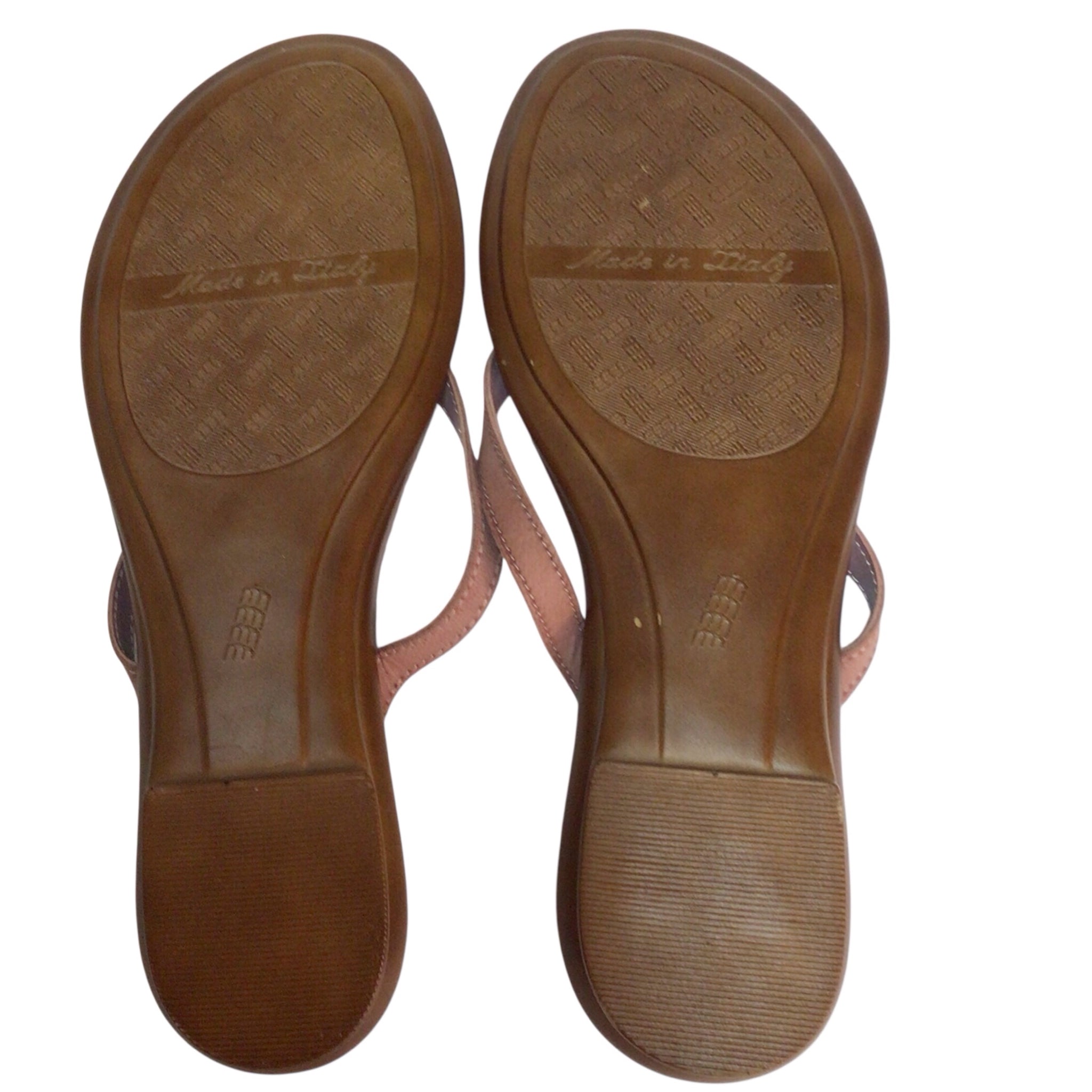 Italian Shoemakers Leather Sandals Size 10M
