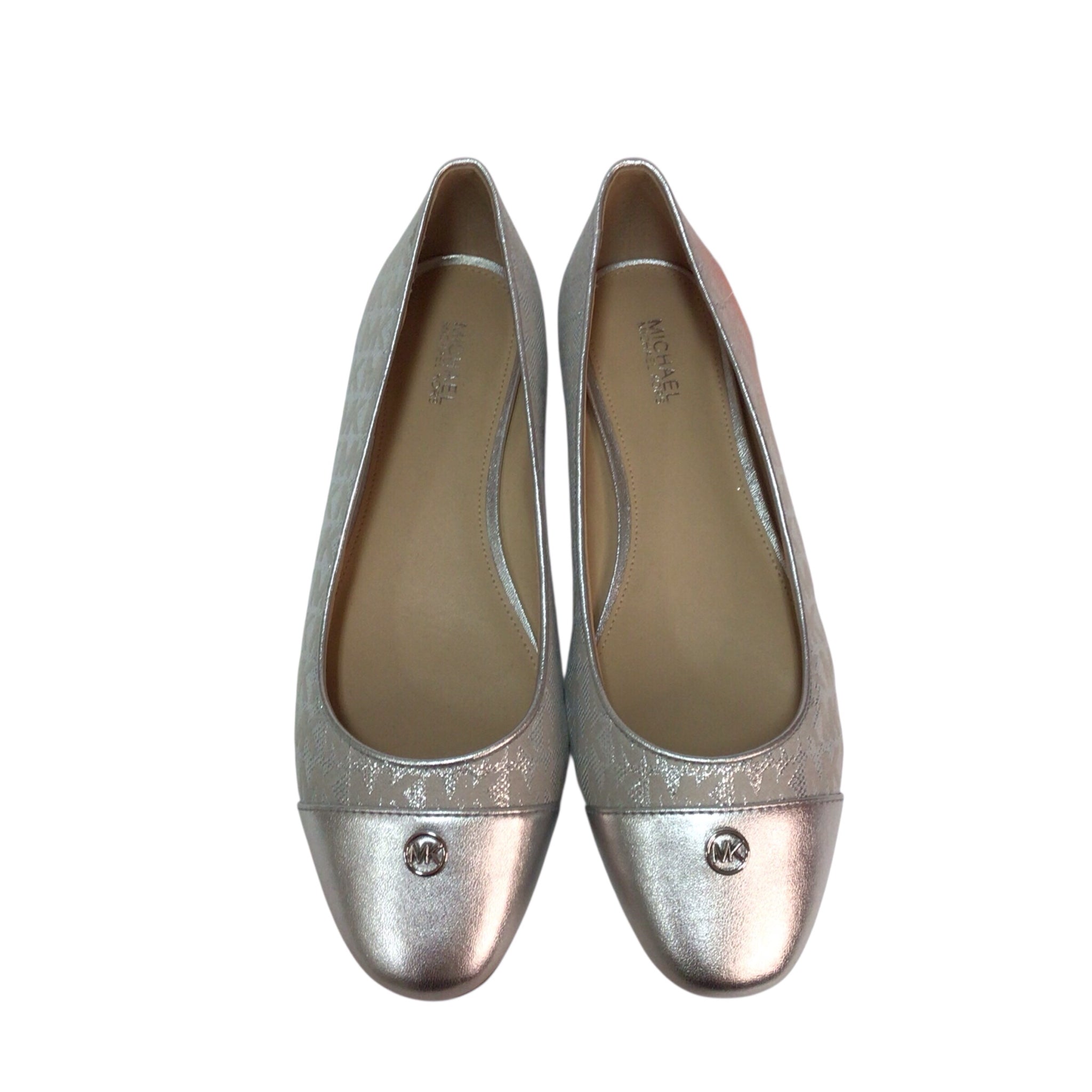 Michael Kors Signature Silver Flats Size 8.5