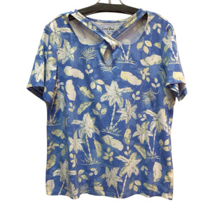 Large Blue Short Sleeve Shirt Size Large
