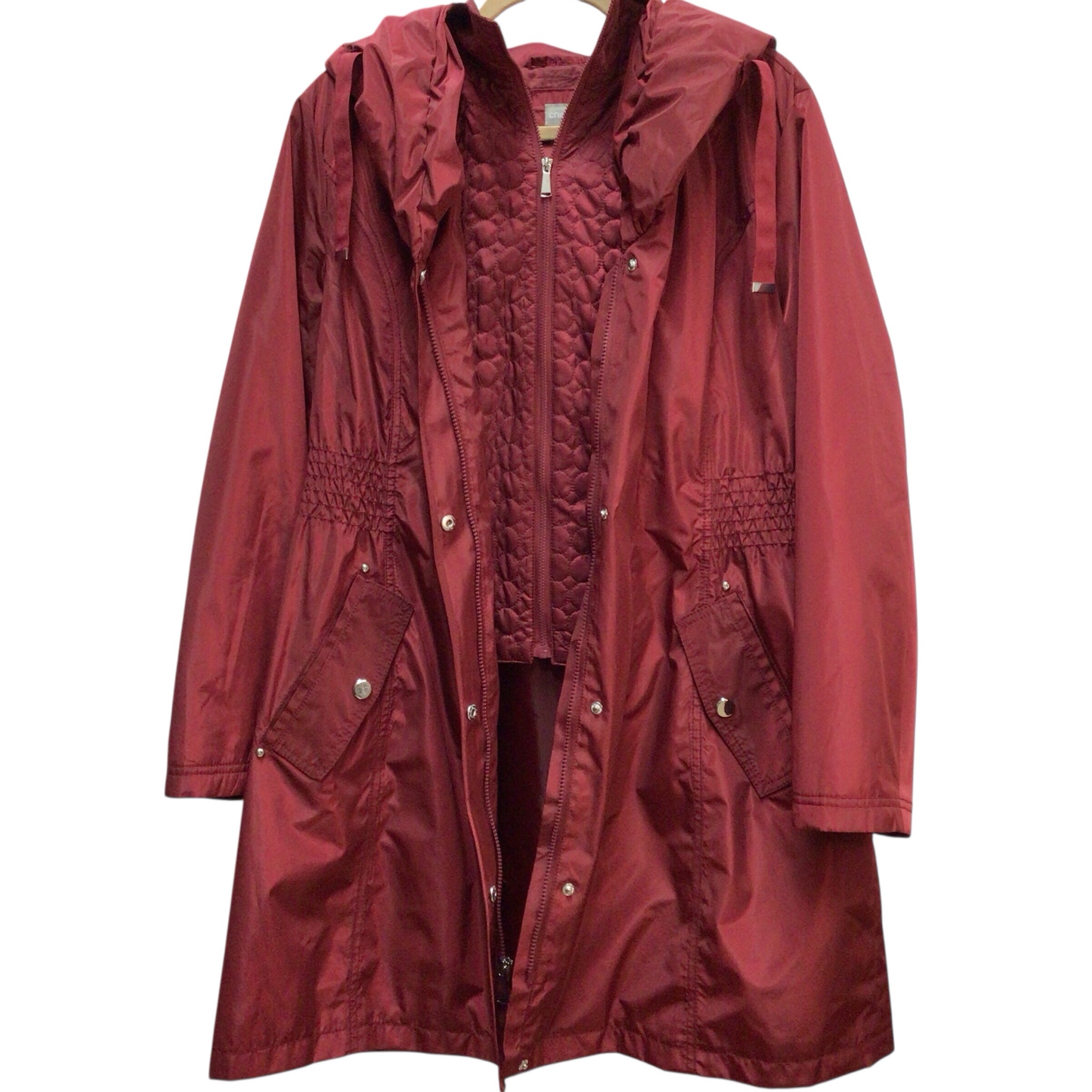 Chico's Long Sleeve Hooded Coat Size XL