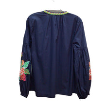 Load image into Gallery viewer, Crown &amp; Ivy Navy Parrot Long Sleeve Top Size M NWT