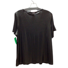Load image into Gallery viewer, Michael Kors Black Metallic Short Sleeve Top Size XL