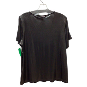 Michael Kors Black Metallic Short Sleeve Top Size XL