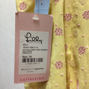 Lilly Pulitzer Pineapples Skirt Size Large NWT