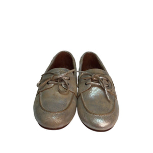 Lucky Brand Tineera Tan Gold Suede Loafers Size 8.5 M