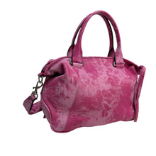 Load image into Gallery viewer, Aimee Kestenberg Let&#39;s Ride Pink Tie Dye Leather Satchel Shoulder Bag NWT