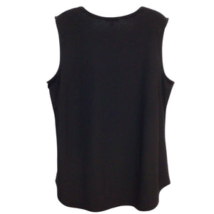 Roz & Ali Sleeveless Black/Tan Top Size XL
