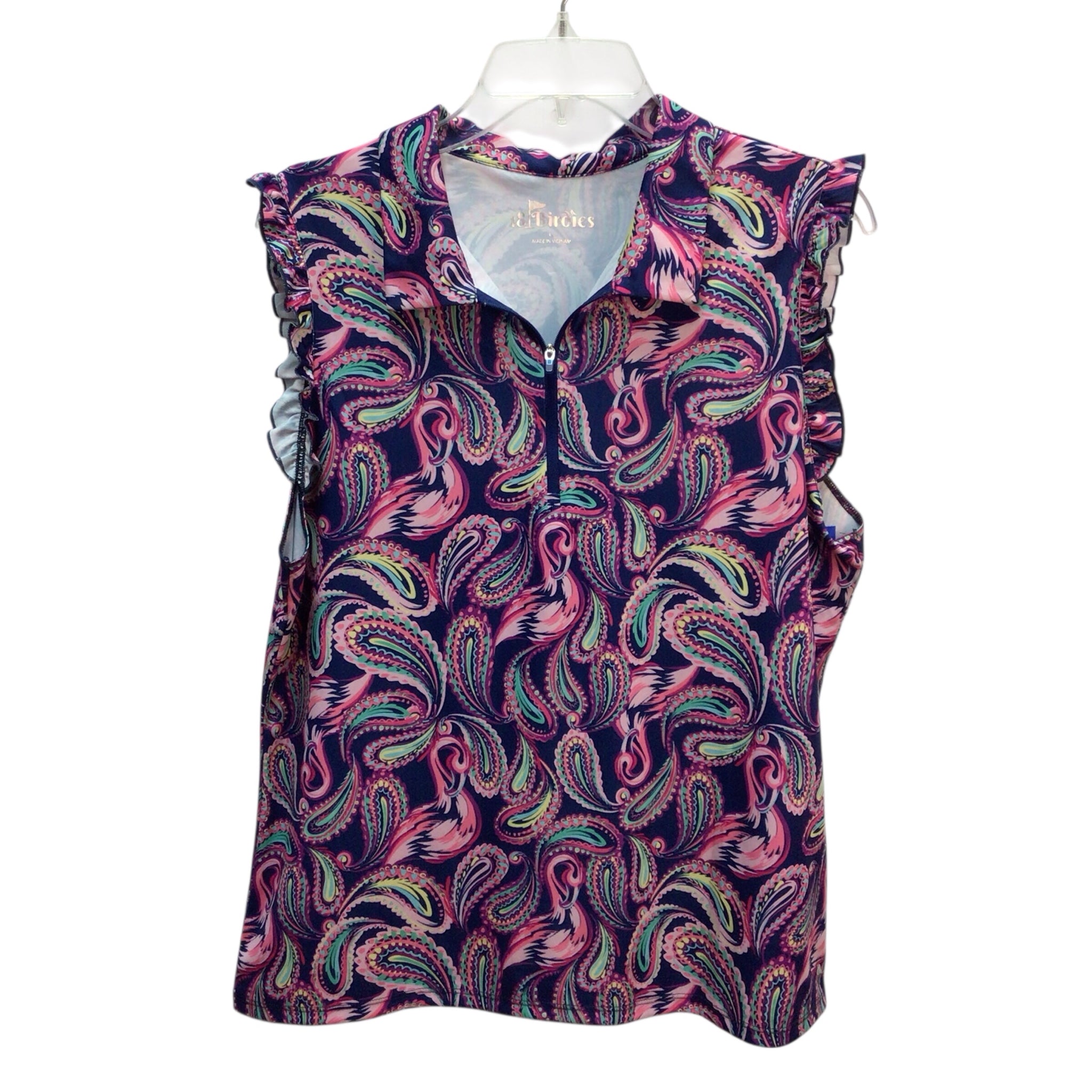 18 Birdies Flamingo Sleeveless Top Size L