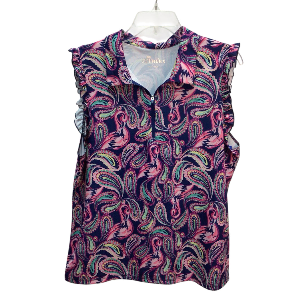 18 Birdies Flamingo Sleeveless Top Size L