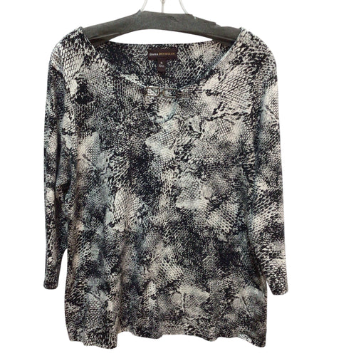 Dana Buchman Animal Print Long Sleeve Top Size XL